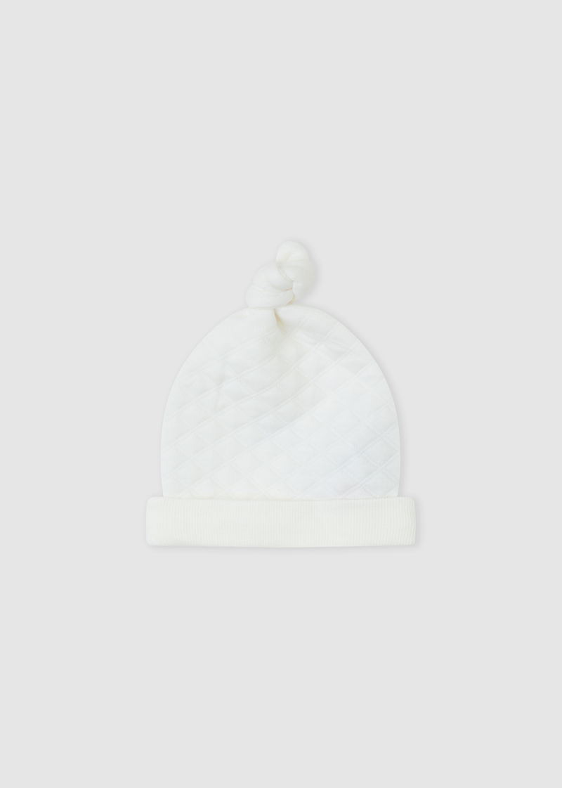 Gorro acolchado blanco