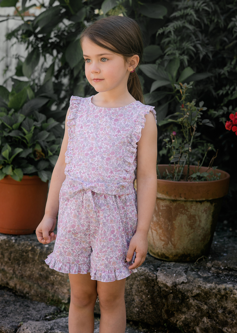 Mono corto flores clavel