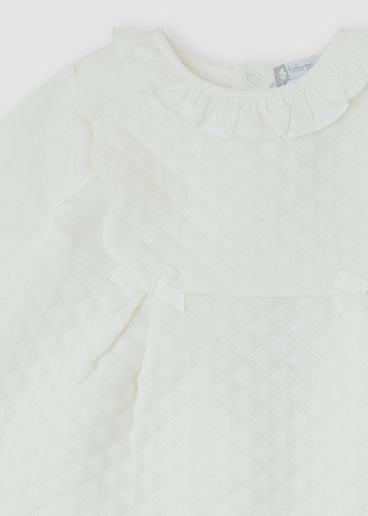 Vestido blanco acolchado con leotardo