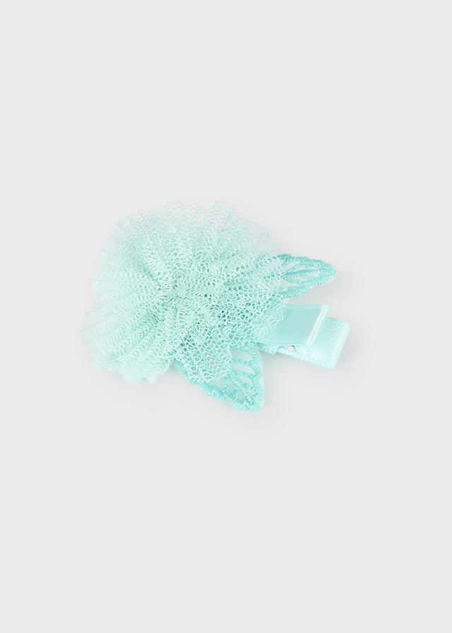 Pinza flor tul bebé