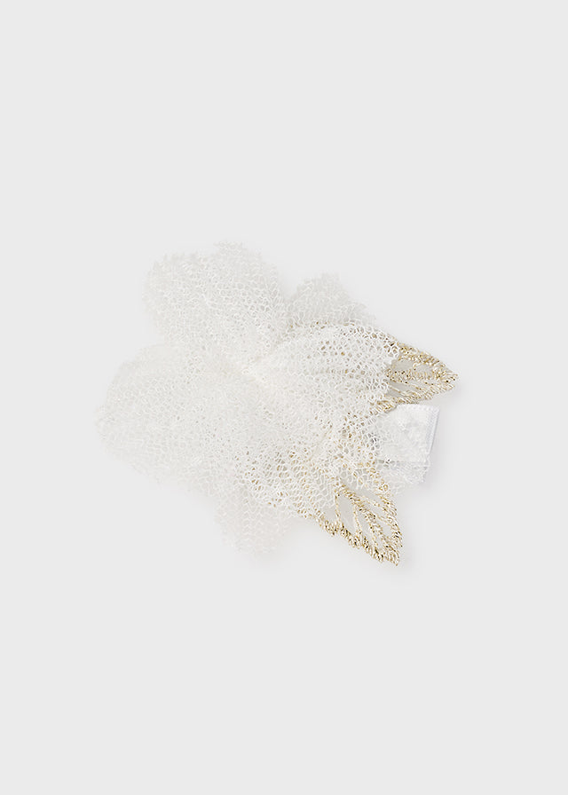 Pinza flor tul bebé