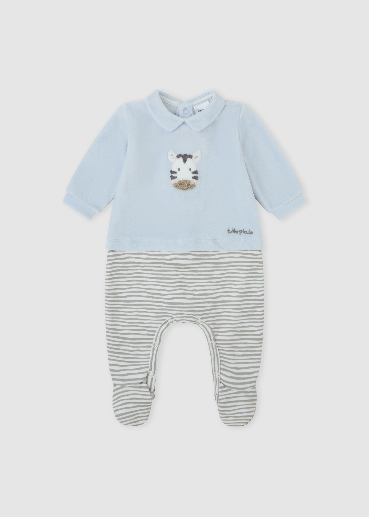 Pelele tunosado azul zebra