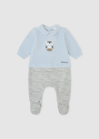 Pelele tunosado azul zebra