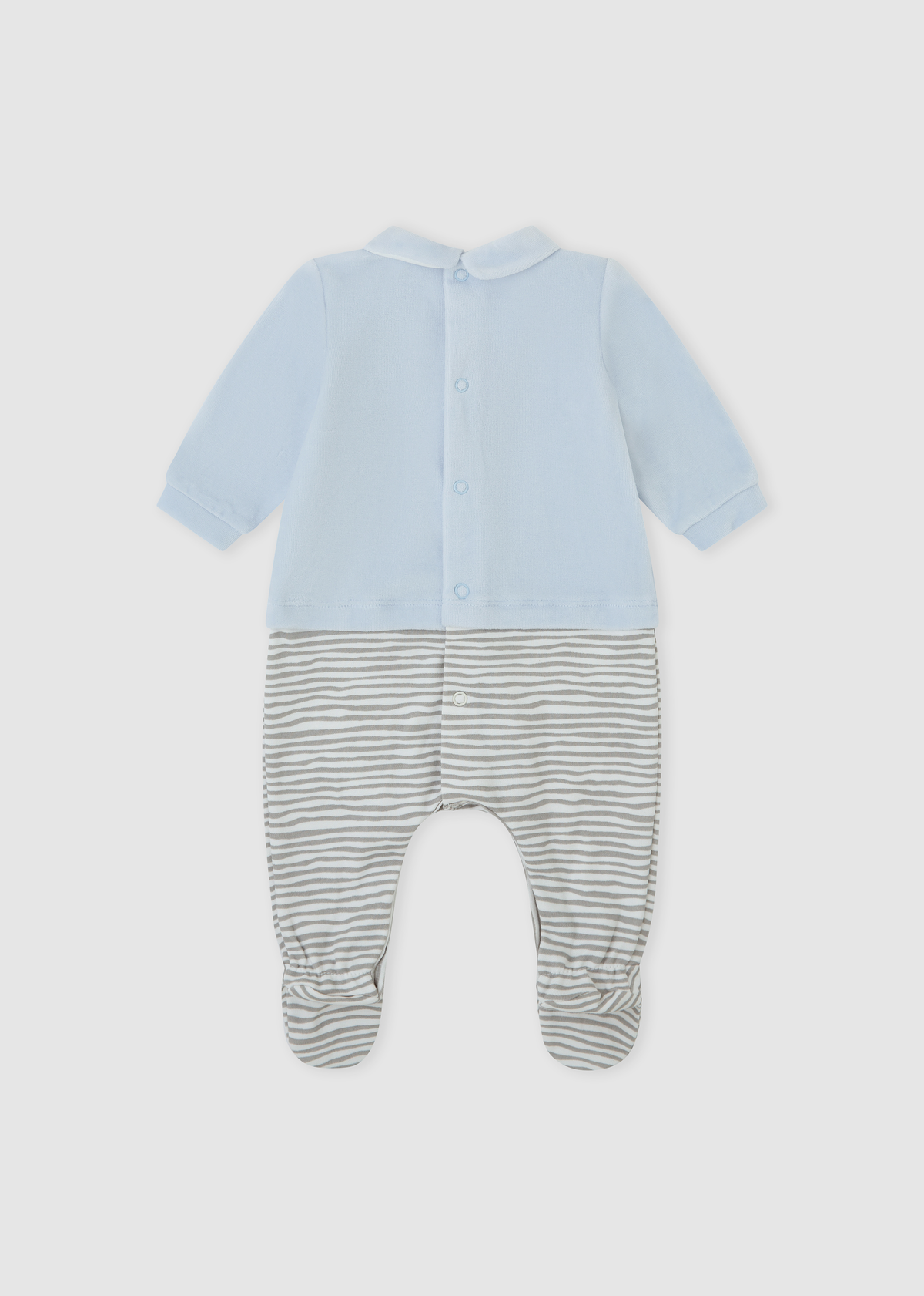 Pelele tunosado azul zebra
