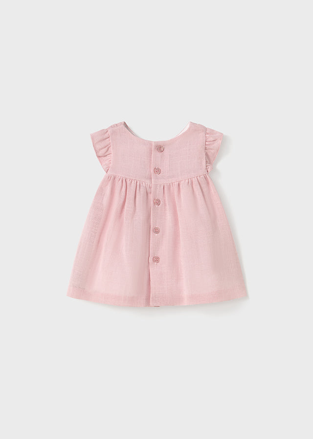 Vestido nido de abeja recién nacida