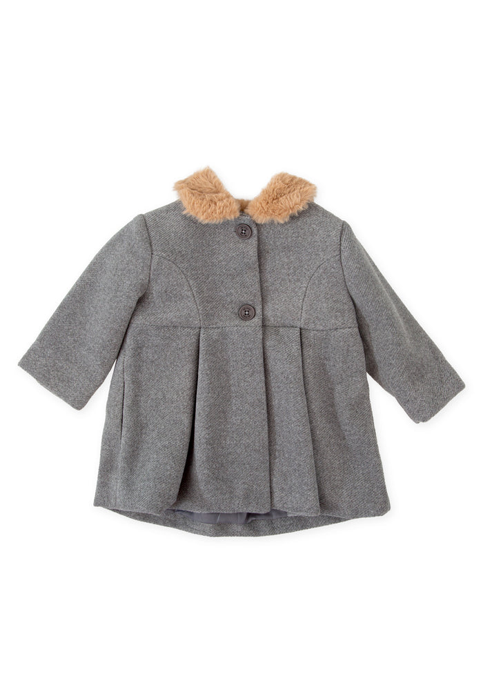 Abrigo paño gris