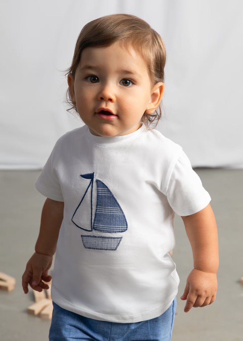 Camiseta barco bebé