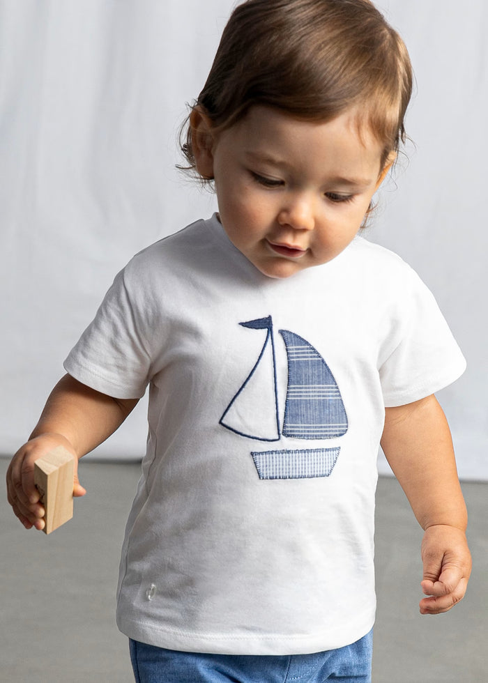 Camiseta barco bebé