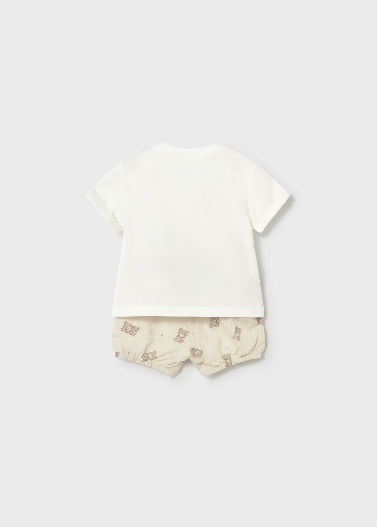 Conjunto pantalón corto estampado y camiseta recién nacido