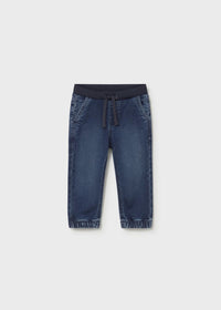 Pantalón vaquero cinturilla elástica bebé
