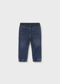 Pantalón vaquero cinturilla elástica bebé