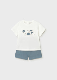 Conjunto pantalón y camiseta animalitos bebé