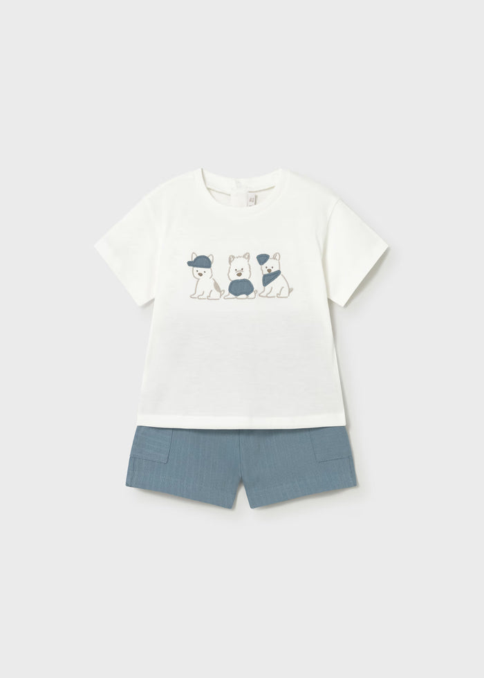 Conjunto pantalón y camiseta animalitos bebé