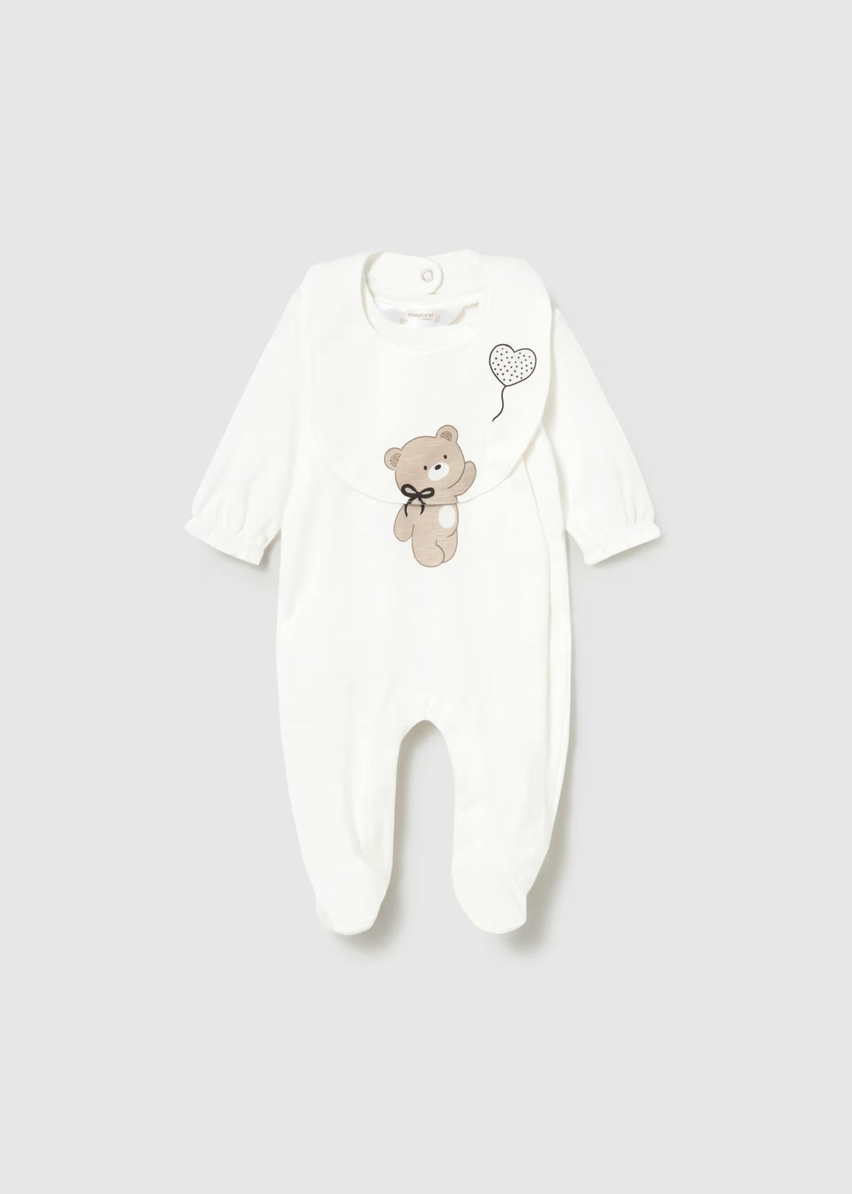 Pijama largo con babero recién nacida