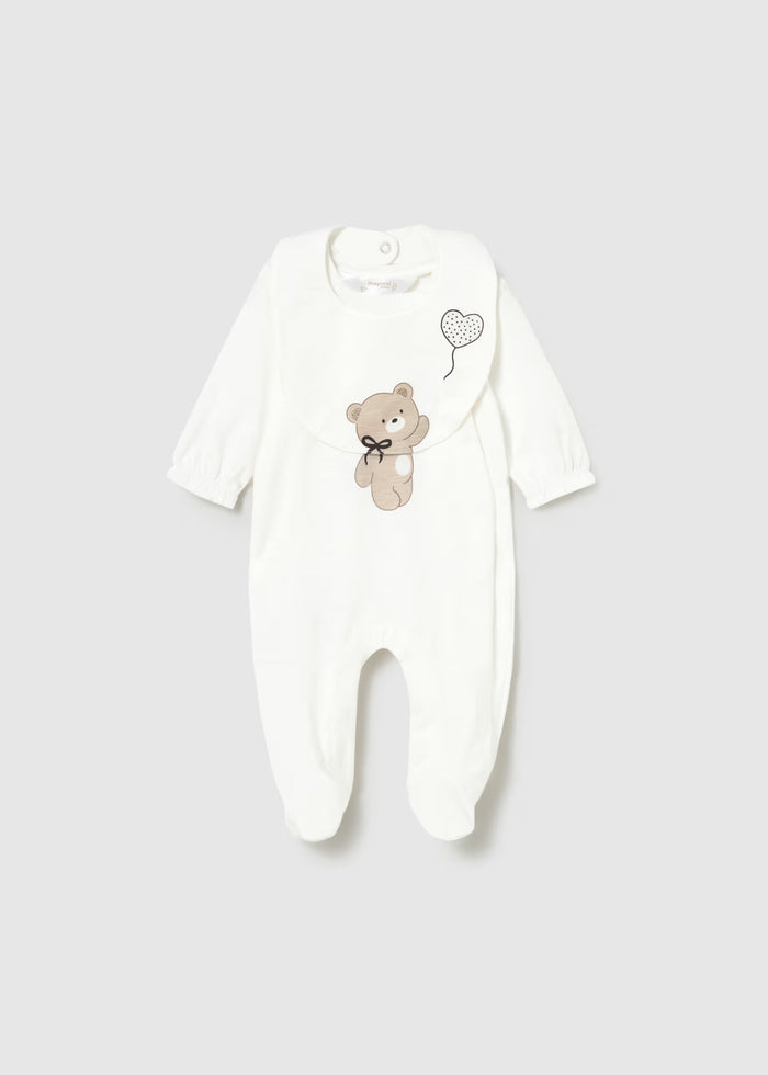 Pijama largo con babero recién nacida