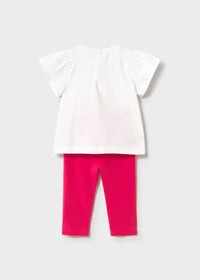 Conjunto legging y camiseta flor bebé