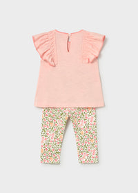 Conjunto legging estampado y camiseta bebé