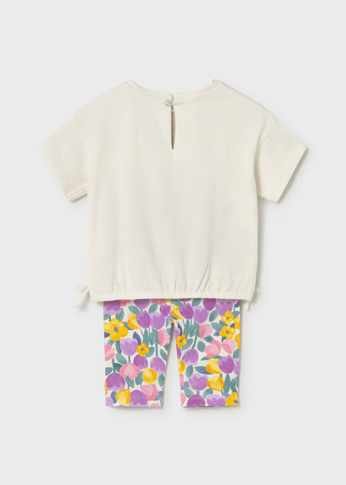Conjunto legging estampado y camiseta bebé