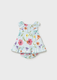Vestido con cubrepañal estampado recién nacida