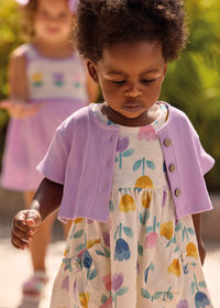 Vestido estampado con chaqueta bebé
