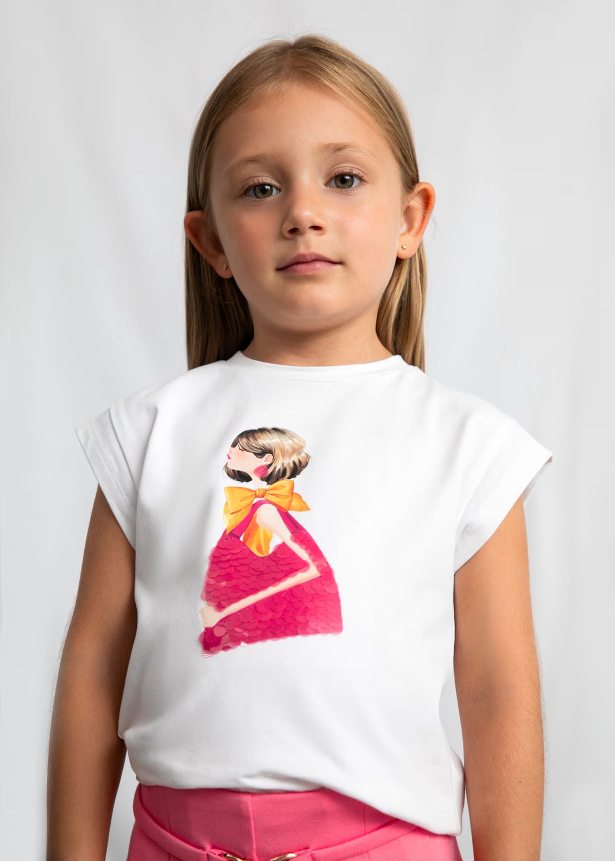 Camiseta estampado muñeca niña