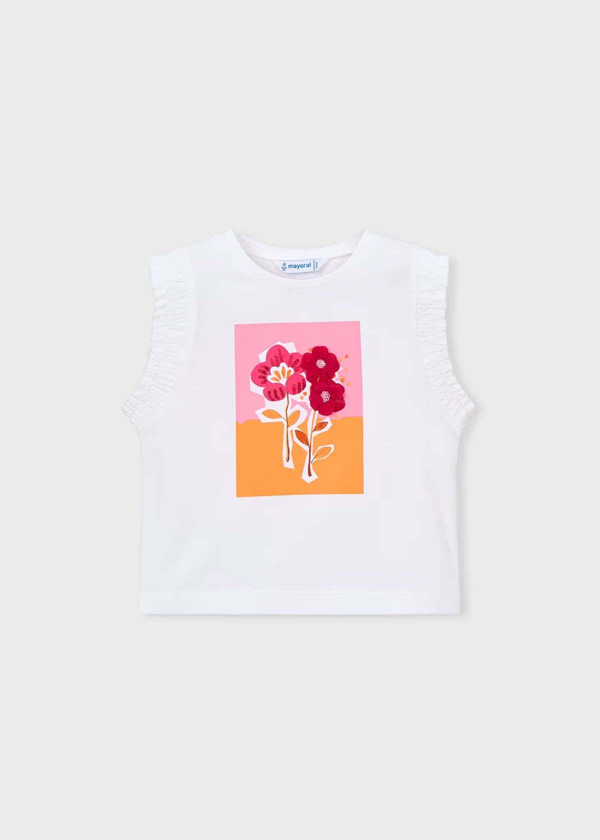 Camiseta flores niña