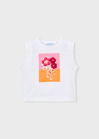 Camiseta flores niña