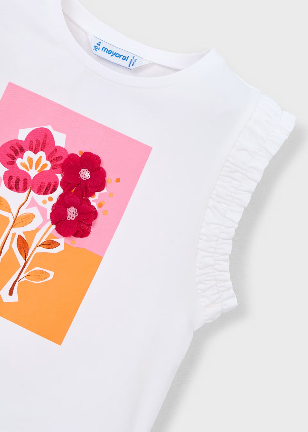 Camiseta flores niña