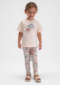 Conjunto legging estampado y camiseta niña