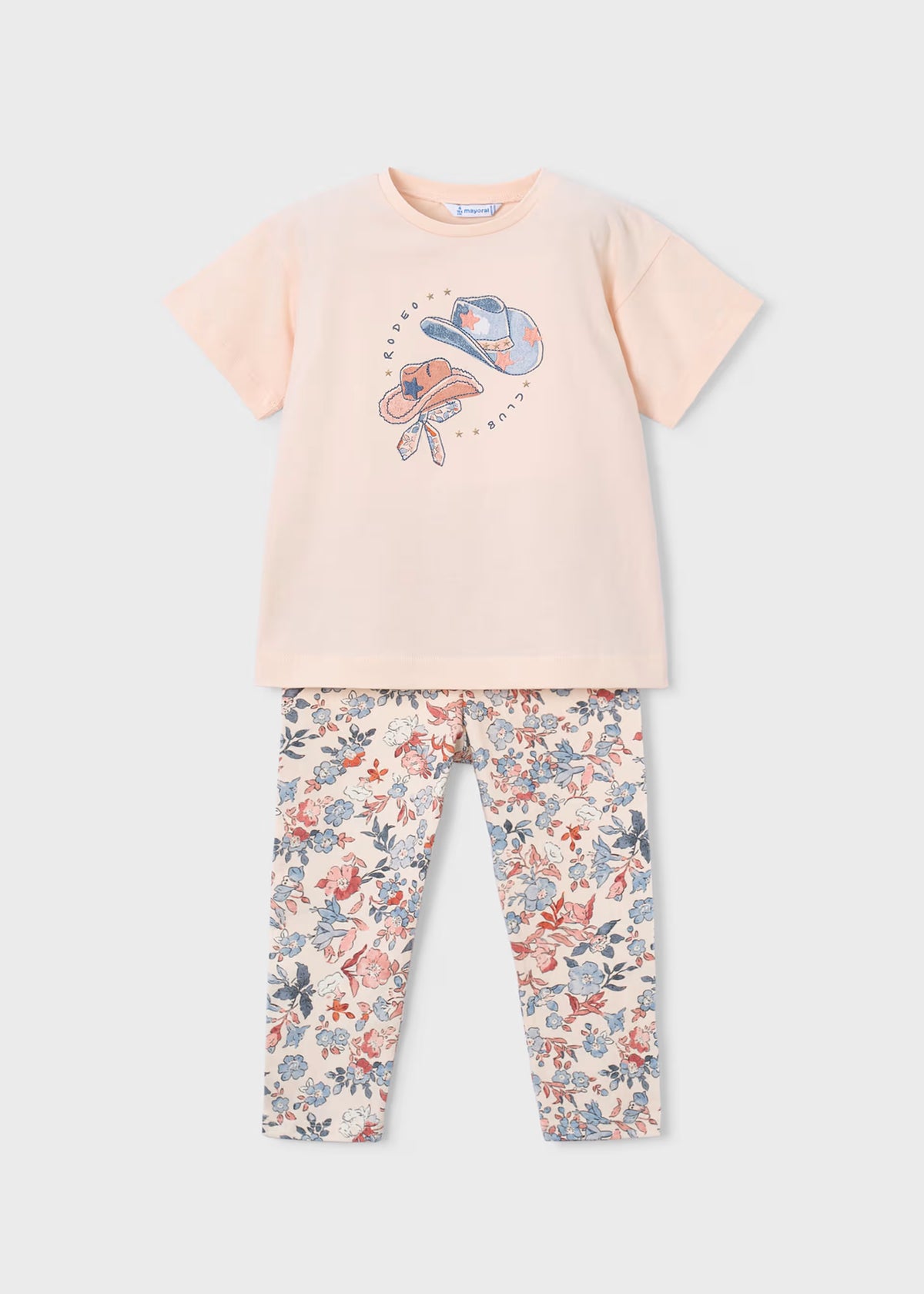 Conjunto legging estampado y camiseta niña