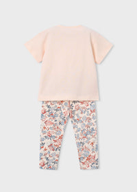 Conjunto legging estampado y camiseta niña