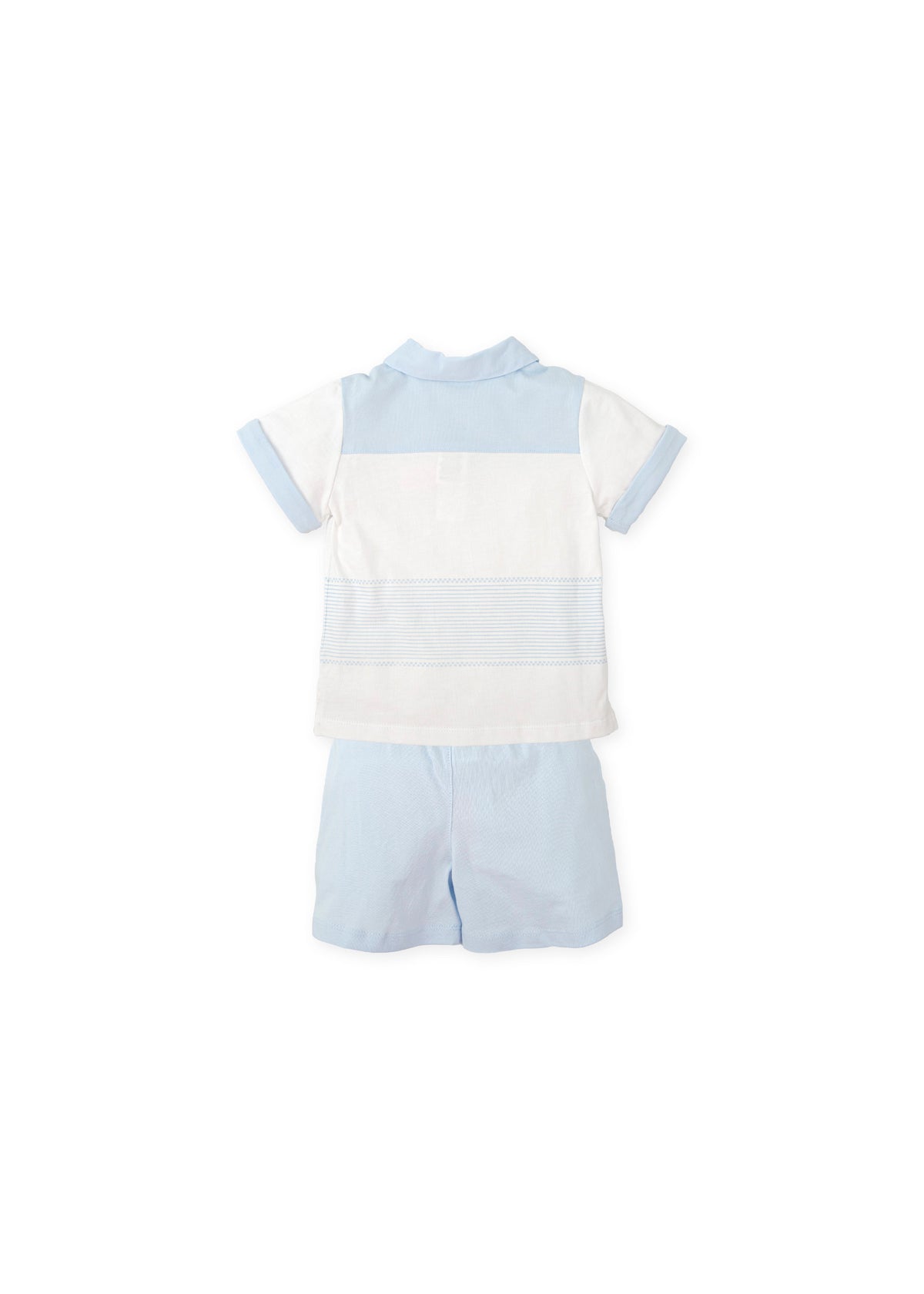 Conjunto polo y bermudas punto azul