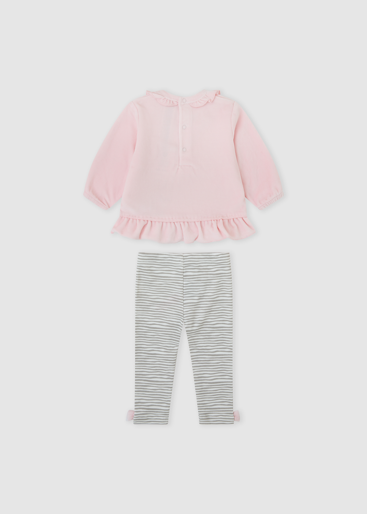 Conjunto tunosado pétalo zebra
