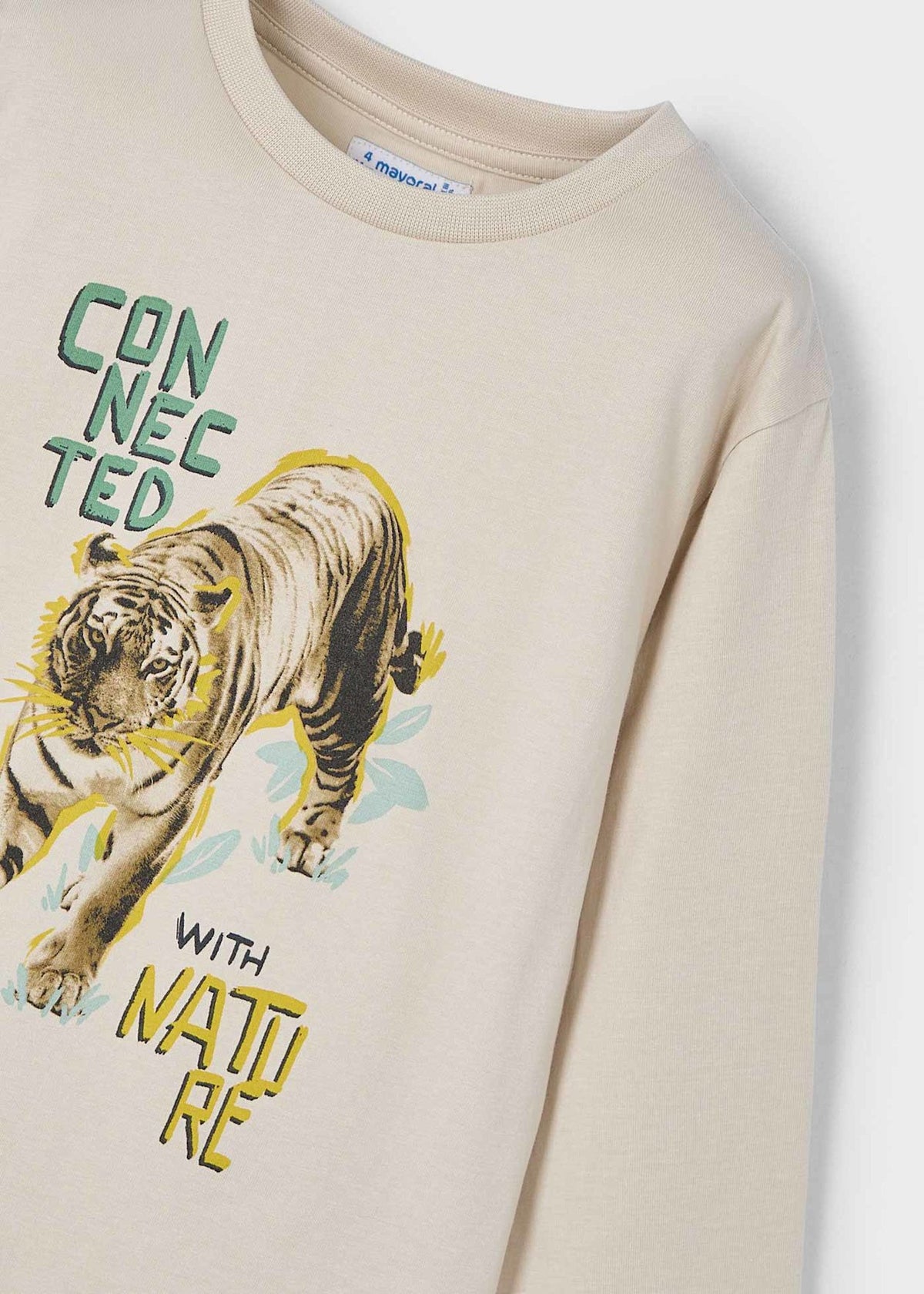 Camiseta manga larga tigre niño