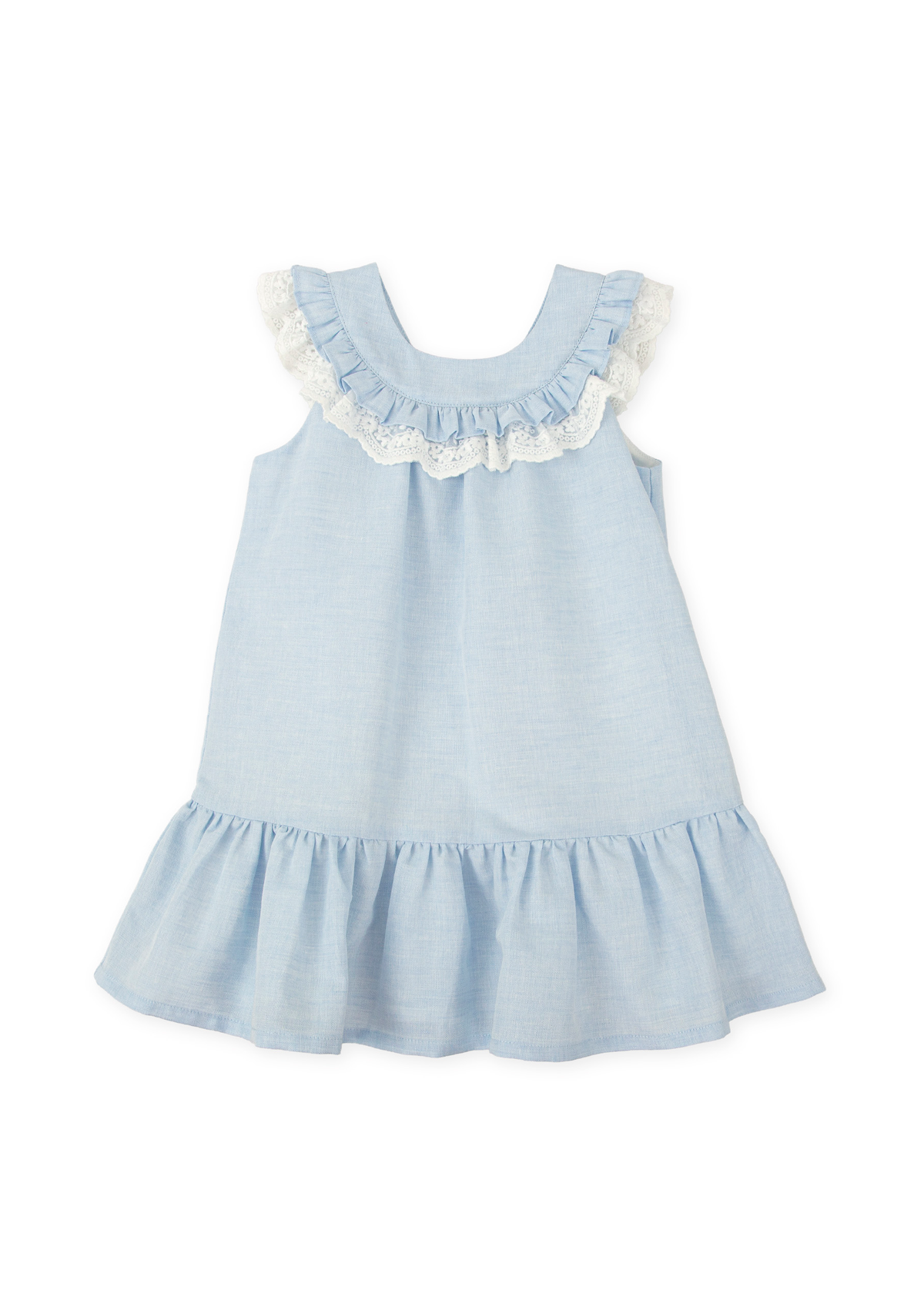 Vestido lino porcelana