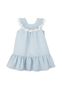 Vestido lino porcelana