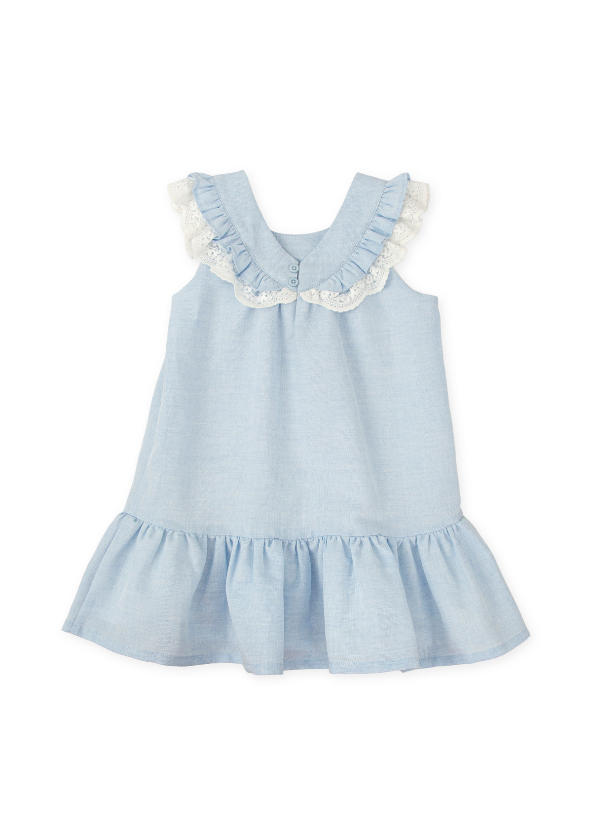 Vestido lino porcelana