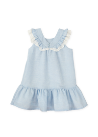 Vestido lino porcelana