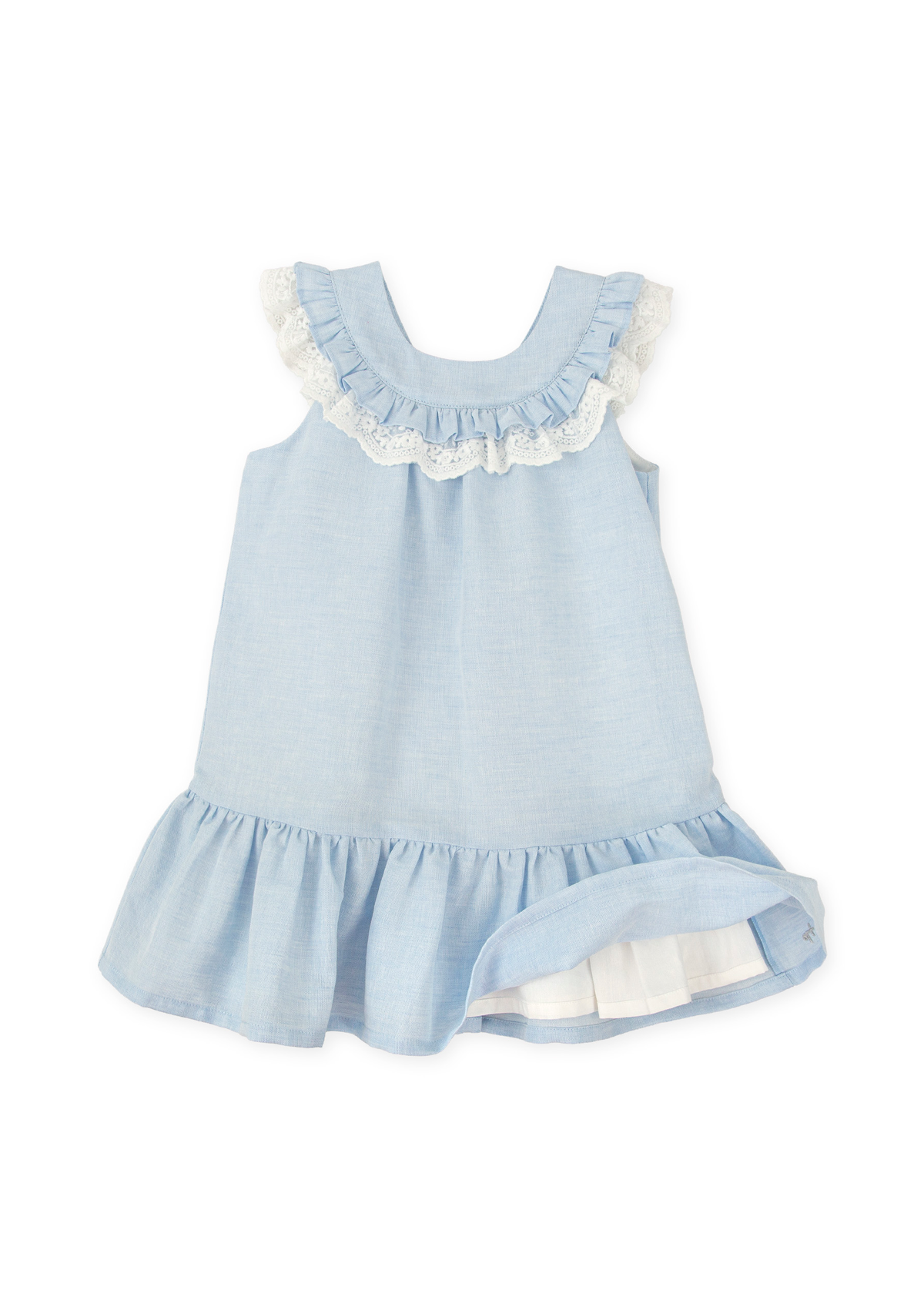 Vestido lino porcelana