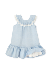 Vestido lino porcelana