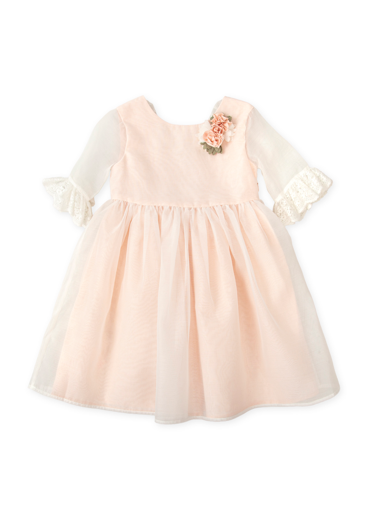 Vestido organza rayas