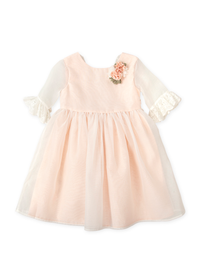Vestido organza rayas