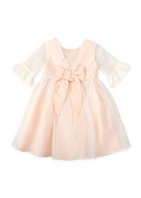 Vestido organza rayas