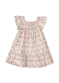 Vestido satén flores