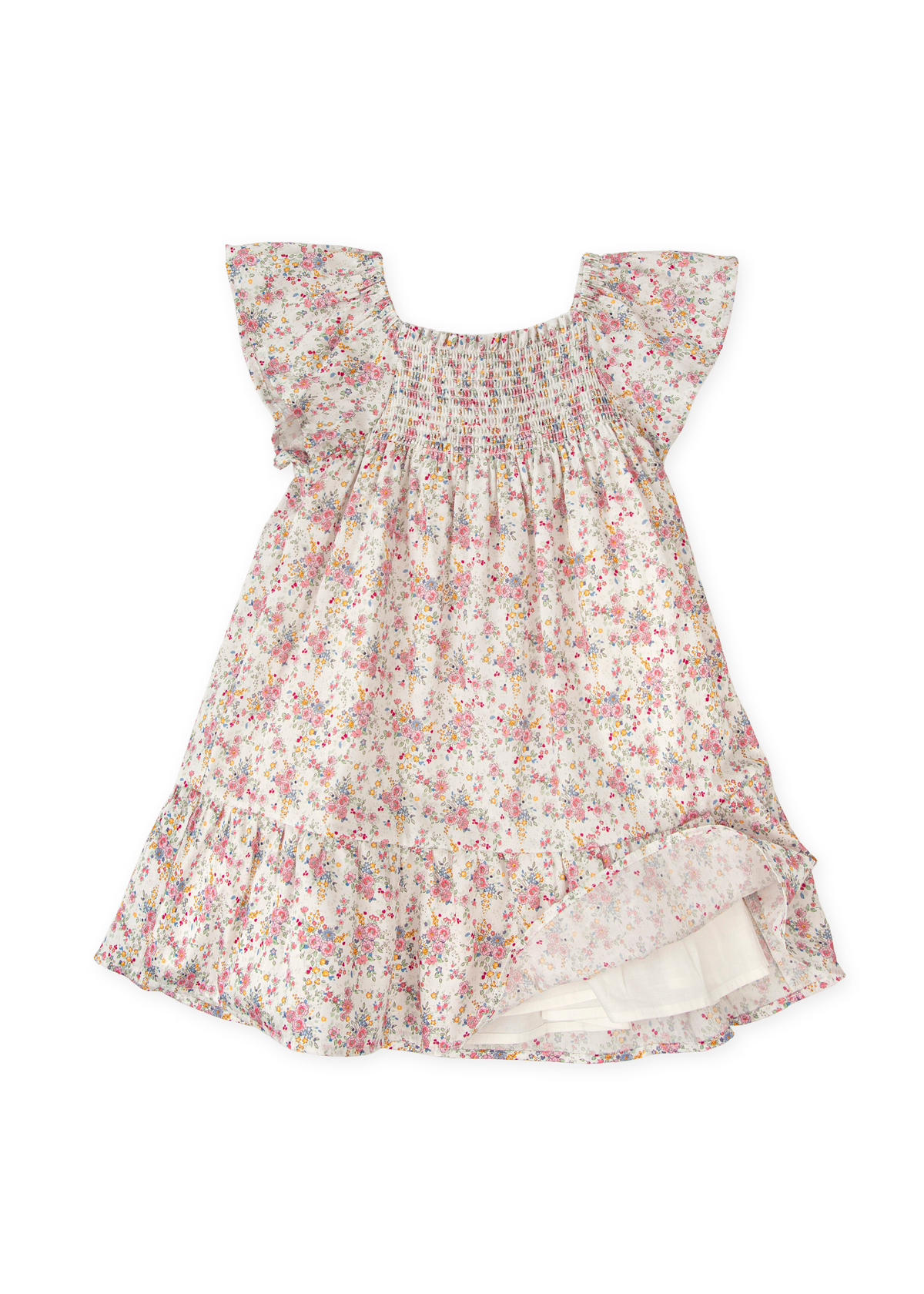 Vestido satén flores