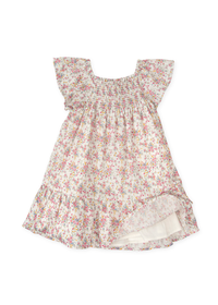 Vestido satén flores