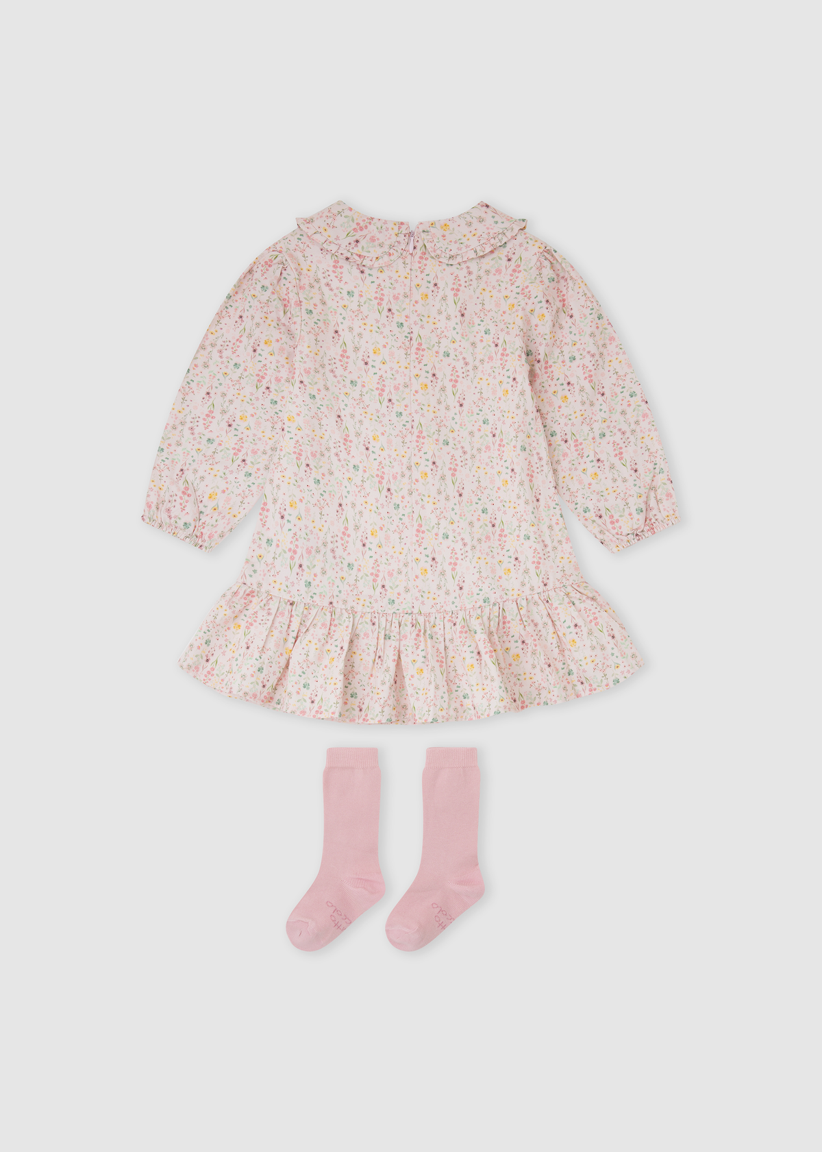 Vestido pétalo flores con calcetines