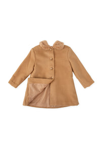 Abrigo paño camel