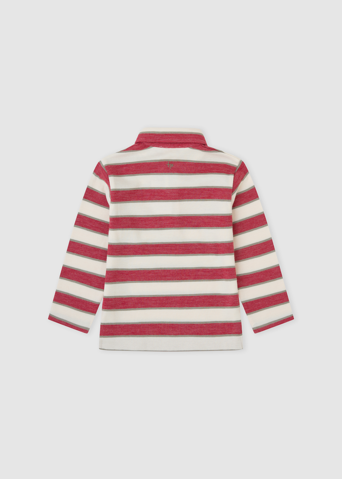 Polo rayas carmin