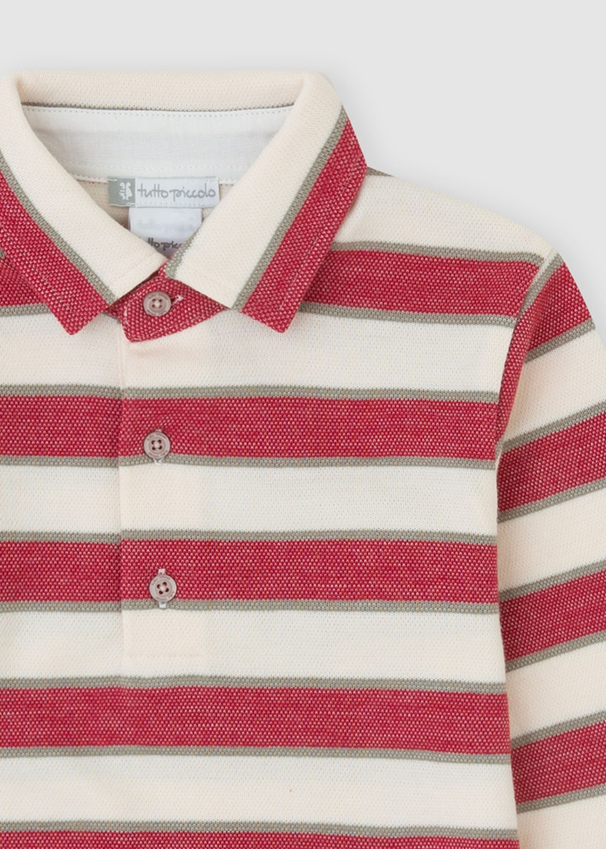Polo rayas carmin